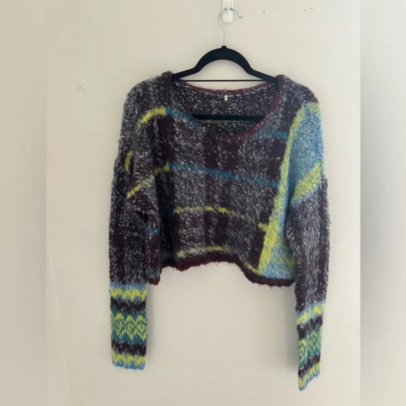 Free Peopled Cropped Oversized Emerson Sweater  NWT - Picture 9 of 13